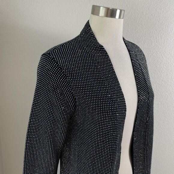 RTA Cardigan Jacket Womens Small Black Rhinestone Studded Open Front Longline - Picture 4 of 15